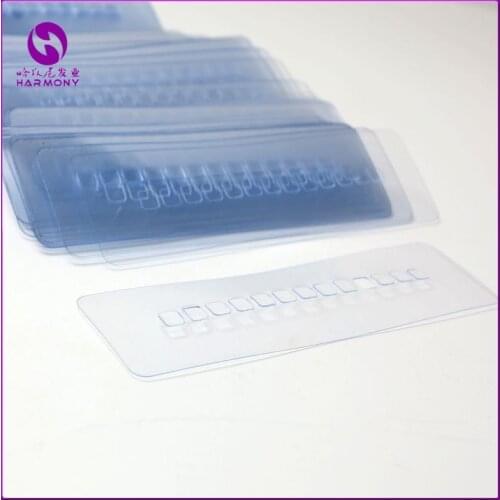 Free Shipping 50pcs Rectangle Multi Hair Template Scalp Shield Protector Strip Keratin Shield Pre-Bonde tip scalp protection