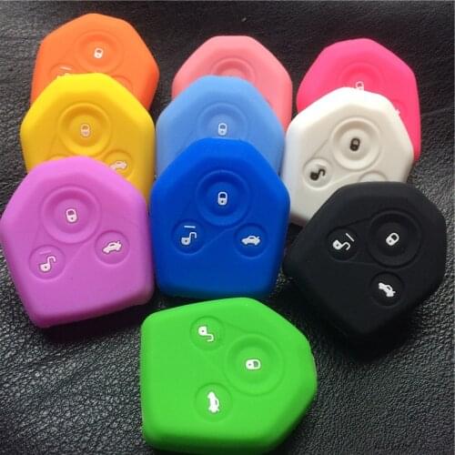 ZAD silicone rubber car key cover case for subaru Legacy Forester Outback Impreza Liberty B9 Tribeca Baja 3 buttons remote key