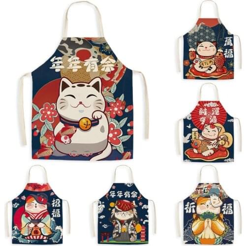 Polyester Apron Cat Adult Child Leeveless Bib Waterproof Oil-Proof Baking Accessories Home Clean Tool Household Kitchen Supplies