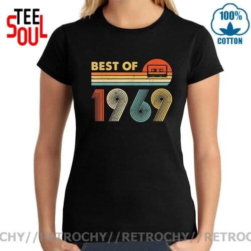 Vintage Cassette Tape T Shirt Best Of 1969 50th Birthday Retro TShirt 100% Cotton Breathable High Quality mom wife gifts Tops