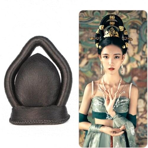 Hanfu Hair Bun Dunhuang Dance Headwear Ancient Chinese Hair Accessories Princess Queen Empress Cosplay
