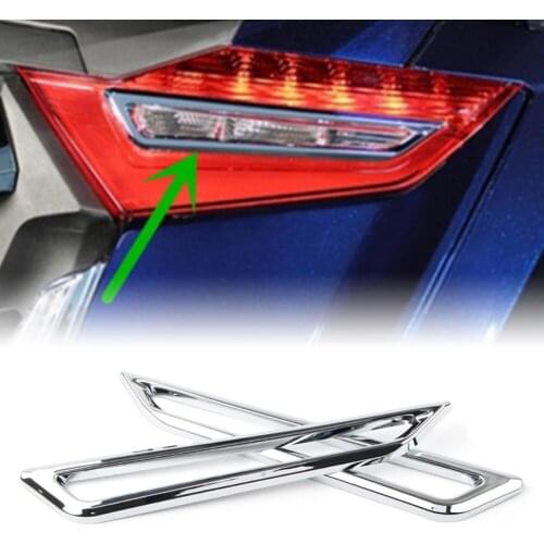 2 Pcs Chrome Motorcycle Taillight Rear Trim Accents Decoration For Honda Gold Wing GL1800 Goldwing Tour 2018 2019 2020