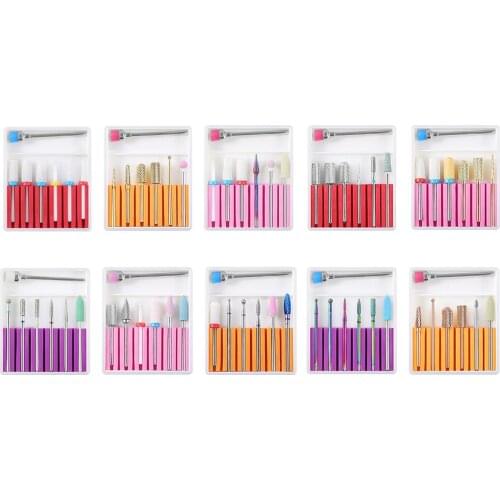 3/32'' Ceramic Nail Drill Bits Brush Electric UV Gel Nails Buffing Files Bit Electric Nail Files Manicure Nail Art Tool