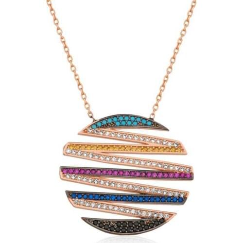 KUTAYDAN 925 Sterling Silver Eternity Road to Necklace