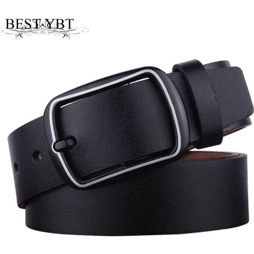 Best YBT Mens Imitation Leather Waist Belt Retro Superior Quality Belt Fashion Luxury Business Affairs Casual Belts for Men