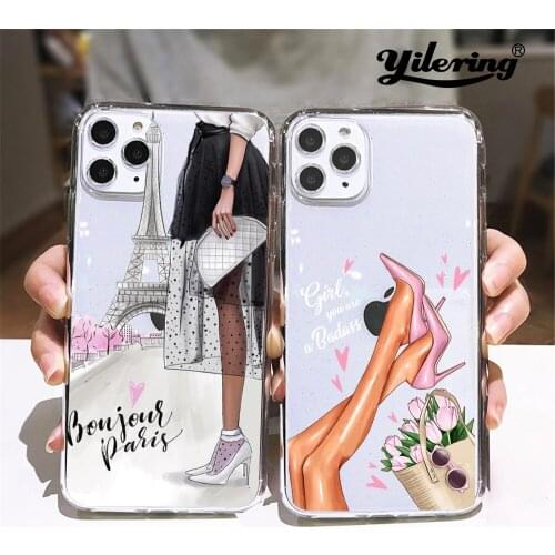 Fashion High heels Girls Phone Case For iPhone 8 7 11 12 Pro XS MAX mini XR X Coque For iPhone SE 2020 11 Pro Max Case Cover