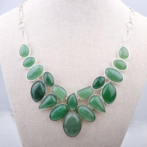 New Arrival Statement Luxury Green Color Malachite Semi-precious Stone Necklaces GN-N001