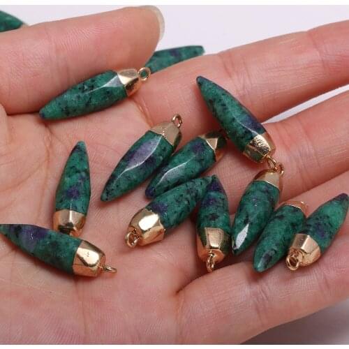 Necklace Pendant Rainbow Section Epidote Pendant For Jewelry Making Necklace Handiwork Sewing Craft Accessory