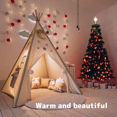 Portable Childrens Tent Foldable Game Teepee Tent Tipi Infantil House For Children Kids Play House Birthday Christmas Gift