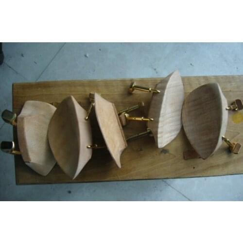 Violin chinrest , New Nice 5 pcs violin chin rest with bracket 4/4 flamed maple wood