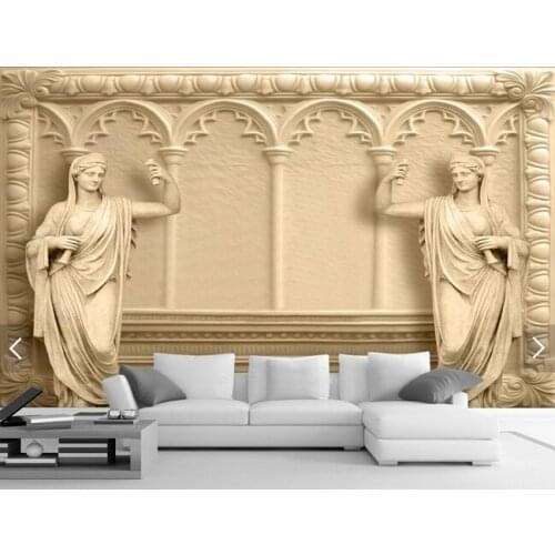 Custom European-style wallpaper. 3D retro mural for living room bedroom TV background, embossed wallpaper