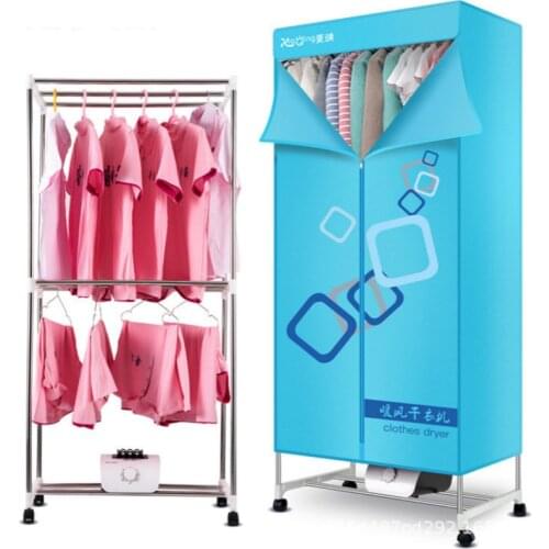 220v portable electric clothes dryer foldable mini travel quick dry clothes warm air baby cloth dryer storage cabinet wardrobe