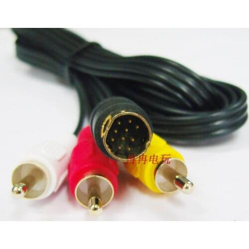 Lowest Price Hot Sale Durable 1.8M 6ft Audio Video AV Cable For Sega For Saturn A/V RCA Connection Cord