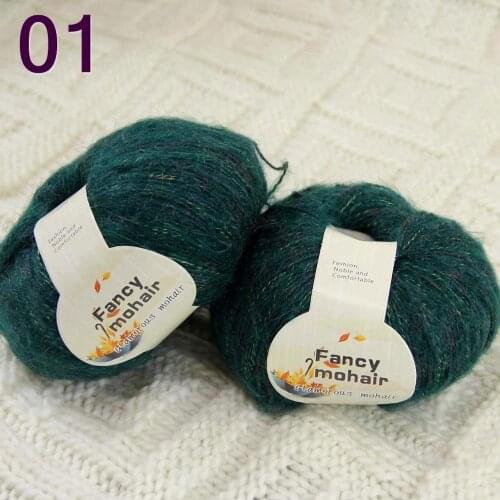 Sale New Soft 2Skeins50g Wrap Shawls Hand Knitting Wool Yarn Womens Cashmere Shawls and Wraps 01 Rainbow Dark Green