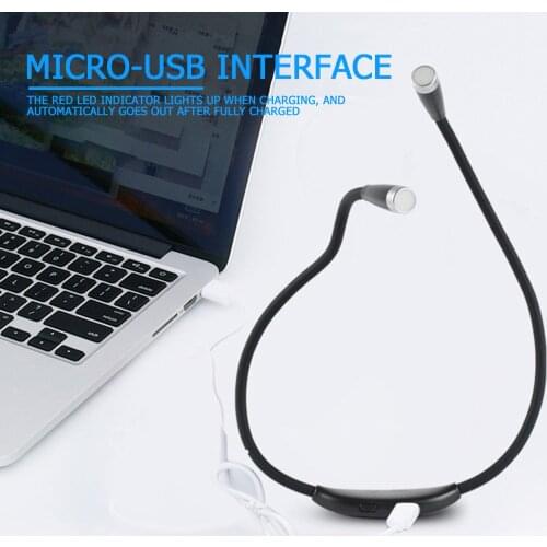 3 Levels LED Neck Book Night Light Bright Flexible Arm Desktop Lamp Knitting Crocheting for Repairing Running Reading