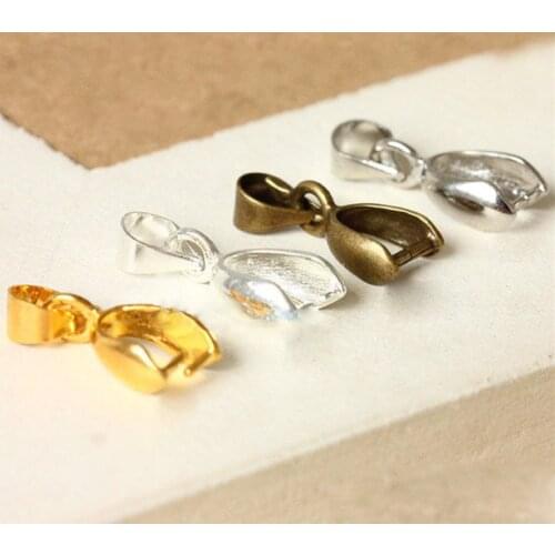 50pcs/lot 14/16/20mm Melon Seeds Buckle Pendant Clasps Hook Bail Clip Jewelry Charm Pendant Connector for DIY Jewelry Making