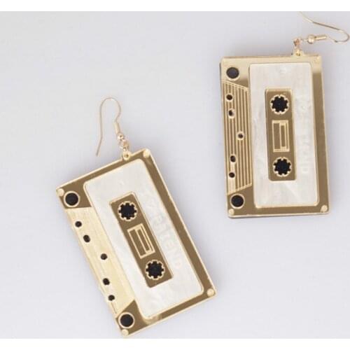 2020 New Japanese Night Club Stereo Tape Earrings for Women Simple Acrylic Earrings Clamp Jewelry Pendientes Boucle D'oreille