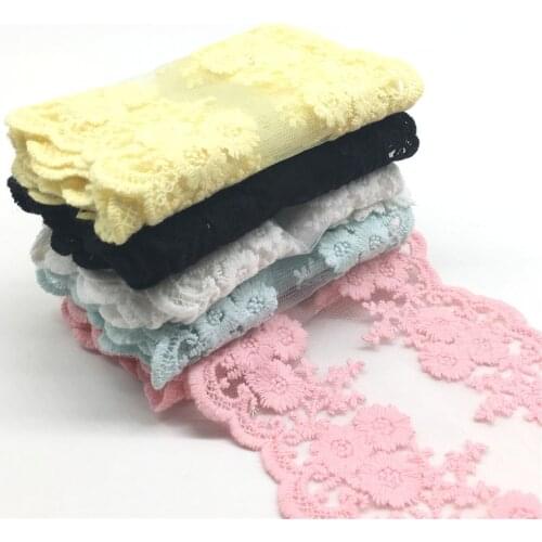 1yard/lot 11cm Width Thicken Lace Chiffon Ribbon Wedding Decoration Party DIY Apparel Sewing Accessories
