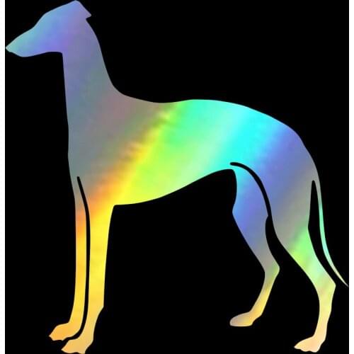 14.8*15.2CM Fun 3D Car Stickers Greyhound Dog Car Styling Decoration Decal Fashion Window Decoration Cartoon Sticker