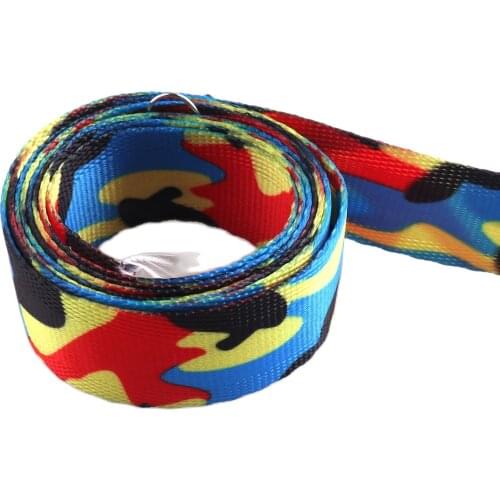 20mm Keychain Wrist Colorful Camo Webbing ribbon Key Fobs Strap DIY Mobile Phone Chain Stripes Lanyard Straps webbing