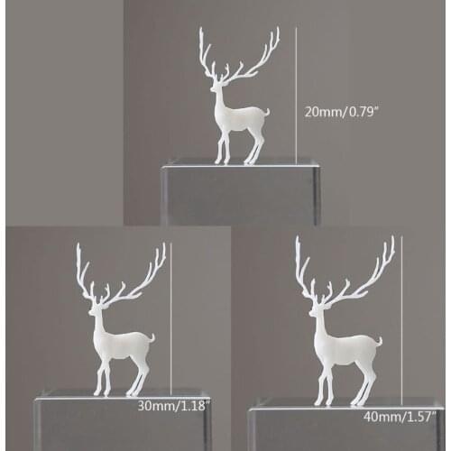 3Pcs Silicone Mini Elk Deer Modeling Resin Mold Resin Jewelry Fillings Art Craft