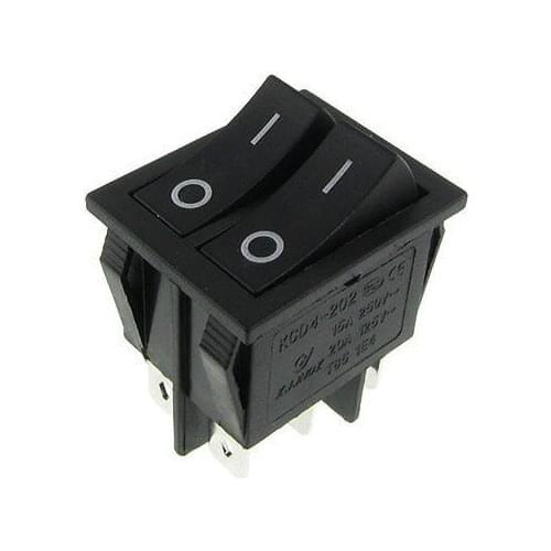 NEW!5 Pcs 6 Solder Lug Pin ON-ON 2 Position Double SPDT 2 Gang Boat Rocker Switch