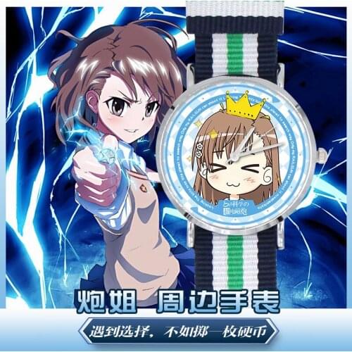 Anime To Aru Majutsu no Index Misaka Mikoto Quartz Watch Cosplay Watch Fashion Unisex Student Waterproof Electronic Watch Gifts