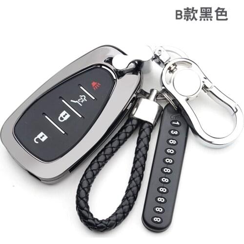 Key Cover Car Key case for Chevrolet Key Remote Cover Chevy Camaro Cruze Malibu 2017 Galvanized Alloy car styling