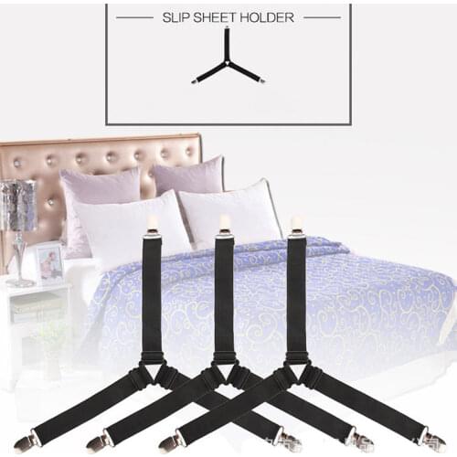 4Pcs/set Elastic Bed Sheet Grippers Belt Fastener Bed Sheet Clips Mattress Cover Blankets Holder Home Textiles Organize Gadgets