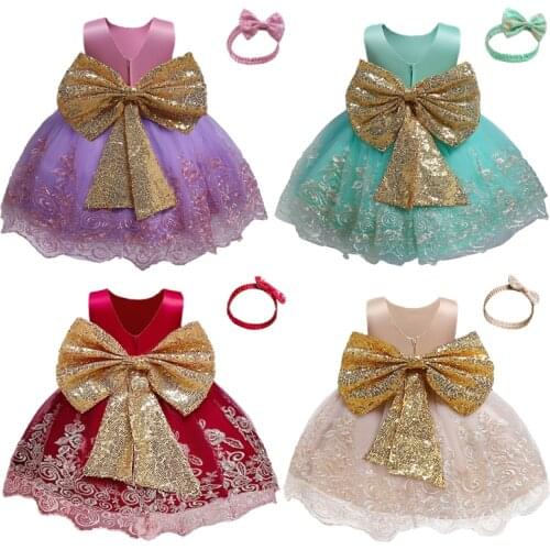 Toddler Girls Wedding Dresses Kids Baby Birthday Party Lace Princess Tutu Ball Gown Children Elegant Baptism Clothes Costume