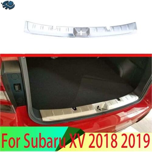 For Subaru XV 2018 2019 Stainless Steel Rear Trunk Scuff Plate Door Sill Cover Molding Garnish