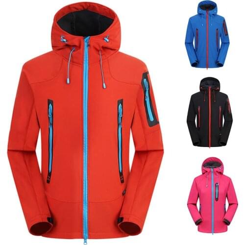 Men Women Fleece Warm Breathable Softshell Outdoor Jacket New Male Female Windproof Waterproof Camping Hiking Cycling Jackets