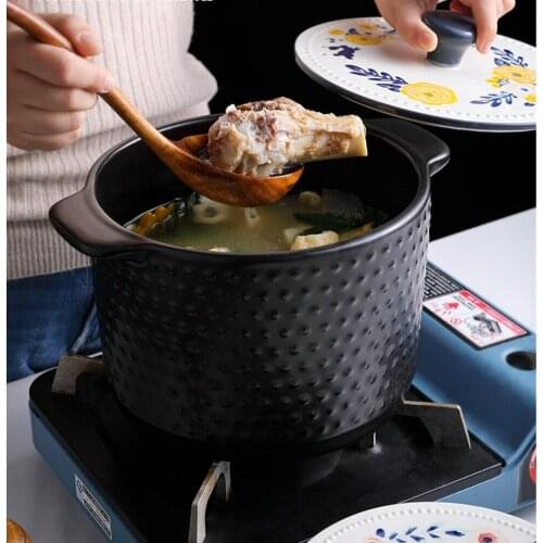 Hot and urgent casserole soup heat preservation household stew pot special soup pot for gas stove ceramic pot high temperature r