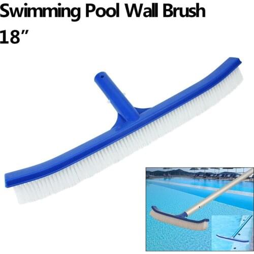 18 Inch Curved Swimming Pool Brush Cleaning Tools Spa Wall Floor Brush Nylon Bristles Cleaner Broom Swimming Pool Accessories