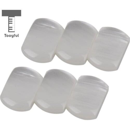 Tooyful New Hot 6Pcs Acrylic Tuning Key Buttons Pegs for Acoustic Guitar Tuner Machine Replacment Head Parts 7mm Thickness Clear