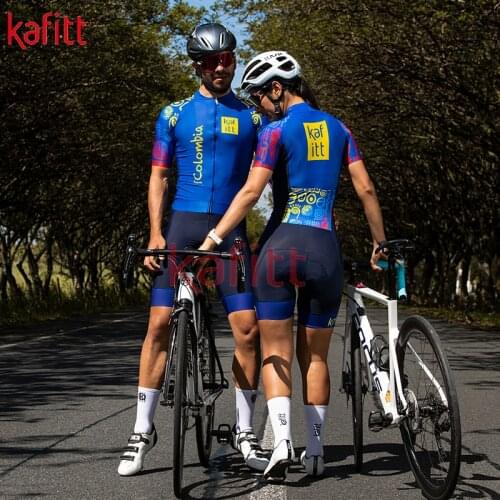 Kafitt New Pro Team Womens Cycling Set Ciclismo Feminina Triathlon Short Sleeve Shorts Womens Cycling Jersey Jumpsuit
