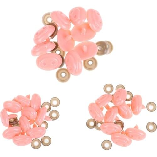 10pcs/bag Doll Snap Animal Scrapbooking Making Pig Nose Safety Nose Plastic Nose Stuffed Toys Puppet Amigurumi Doll Accessories