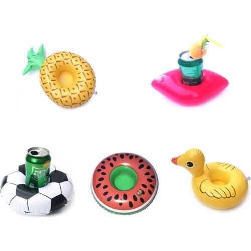 Mini Floating Cup Inflatable Flamingo Unicorn Drinks Cup Holder Pool Floats Bar Coasters Floatation Devices Pink Toy Drink Holde