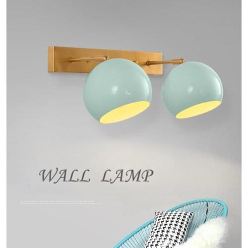 Wall Lamp Nordic Style Creative Rotation Wall lamp Round Simple Modern Living Room Restaurant Stair Lamp Study Bedroom Bedside