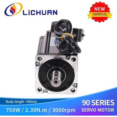 Lichuan 220v single phase or 3 phase nema34 LCMT-07L02-90M02430 750W 3000rpm 2.4N.m ac servo motor