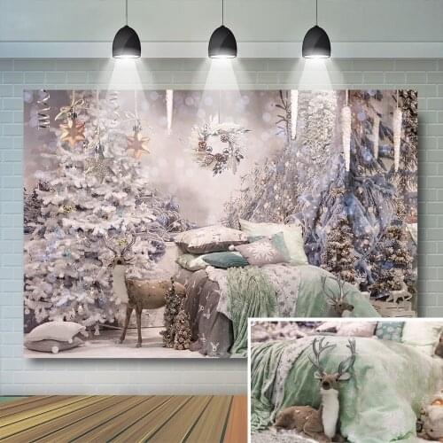 Reindeer Bedroom Backdrop Winter Photography Kids Adult Portrait Forest Christmas Background Children Baby Photostudio Props