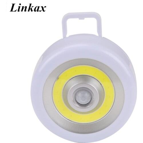Portable Outdoor Camping Lantern Tent Hanging Lamp With IR Sensor Light Sensor Magnetic COB Work Light Night Lighting by AA