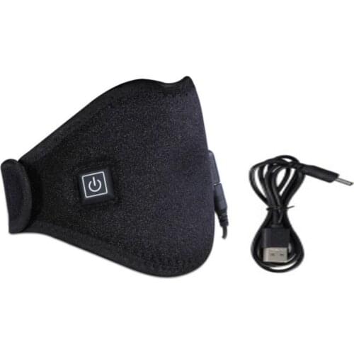 USB Powered Heated Neck Band Bandage Wrap Winter Neck Warmer Heating Brace Strap Belt Temperature Adjustable