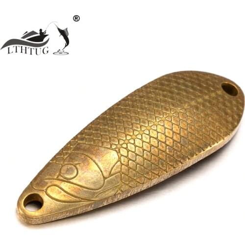 LTHTUG Handmade EMISHI SPOON 3.5g 7g Unpainted Spoon Bait Copper Blank Metal Fishing Lures For Trout Pike Perch Salmon