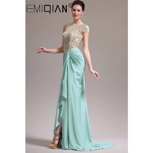 2020 Luxury Beads Mermaid Evening Dress Cap Sleeves Long Evening Pageant Dresses Formal Gown robe de soiree