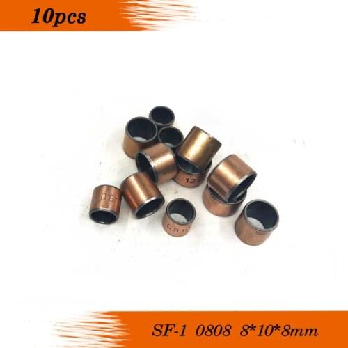 SF-1 0808 8*10*8mm PTFE composite bushing,oilless bushing,dry bushing,DU Self-lubricating bushing Sintered bush 8x10x8 mm