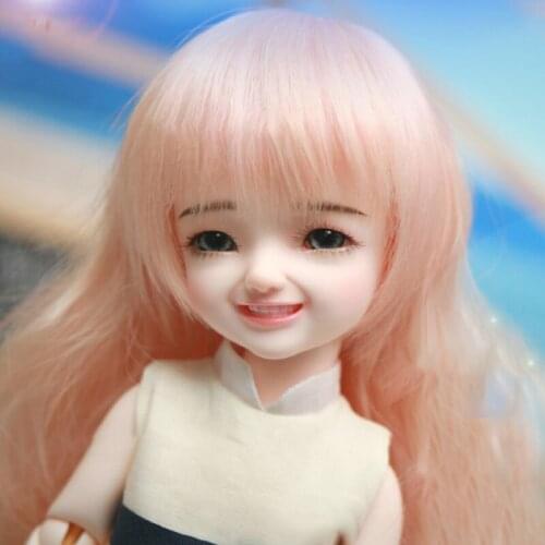 1/6 nude BJD doll cute Smiling girl BJD/SD Resin figure doll Model Toy gift.Not included Clothes,shoes,wig A0102Blueberry YOSD