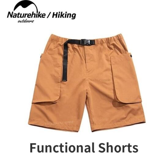 Naturehike Outdoor Leisure Hiking Pants Camping Shorts Men Big Pocket Overalls Pants Sports Casual Loose Pants Adjustable