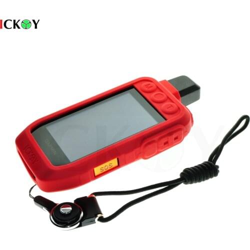 Silicone Protect Case + Black Detachable Ring Neck Strap Lanyard for Handheld GPS Garmin Alpha 200i Alpha200i