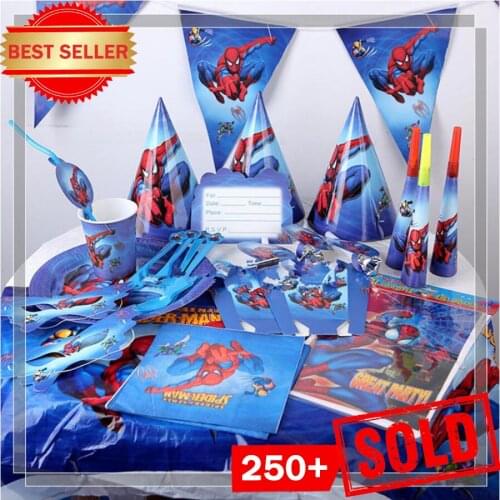 Superhero Spiderman Birthday Party Supplies Tablecloth Balloons Favors Kids SpiderMan Theme Birthday Party Decorations Boy Set